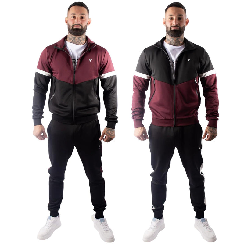 Mens Full Zip Funnel Neck Tracksuit Poly Cambridge