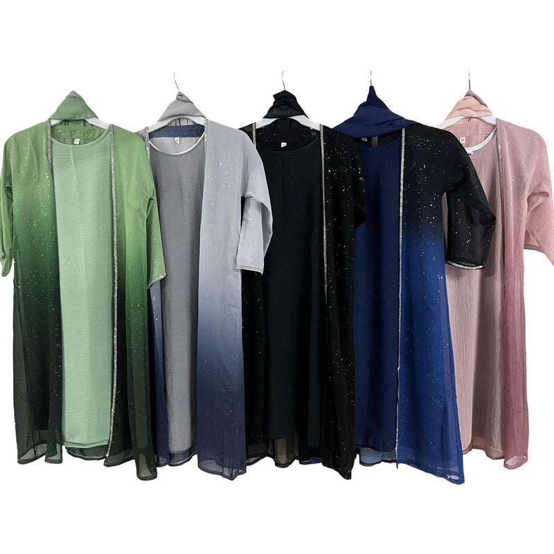 TTC ASMA Girls And Ladies Matching Abaya With Inner Slip And Belt