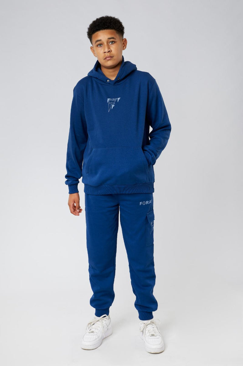 Boys Foray Tracksuit With Cargo Style Joggers Soft Fleece AIM