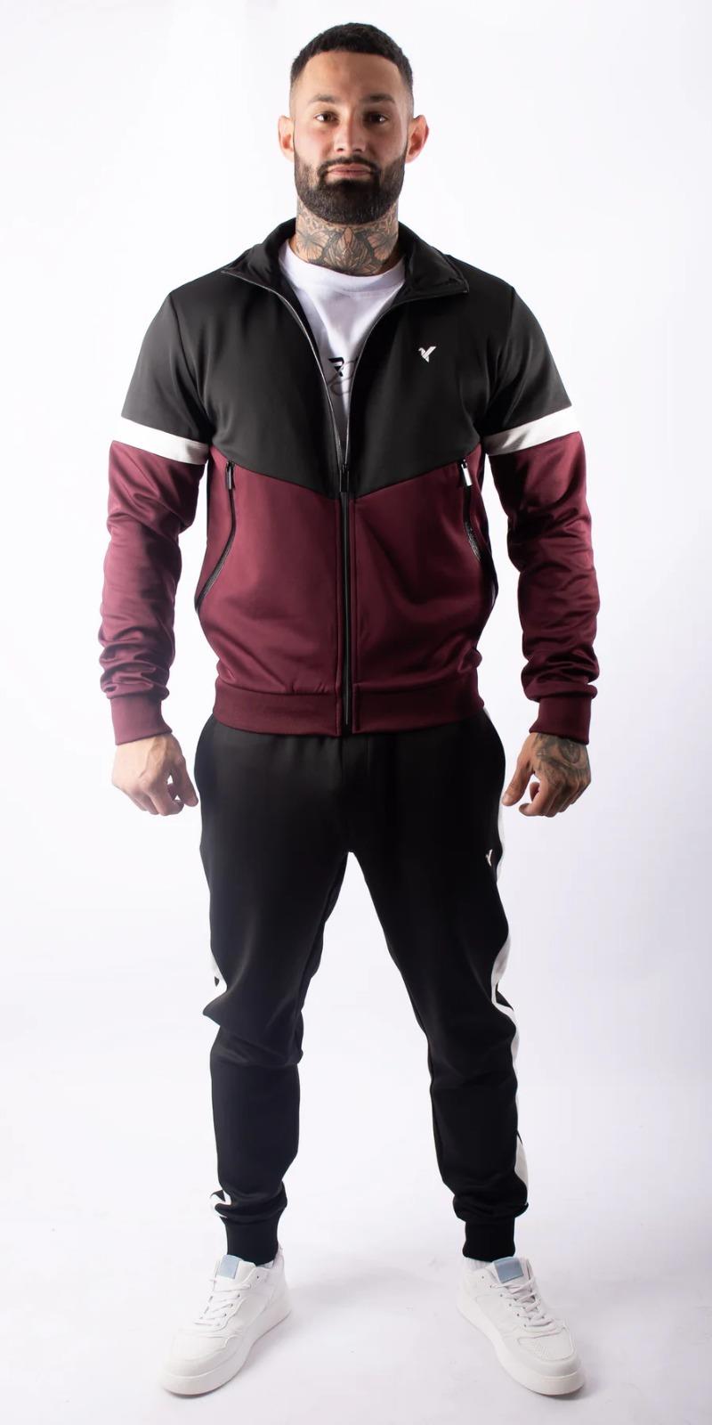 Mens Full Zip Funnel Neck Tracksuit Poly Cambridge