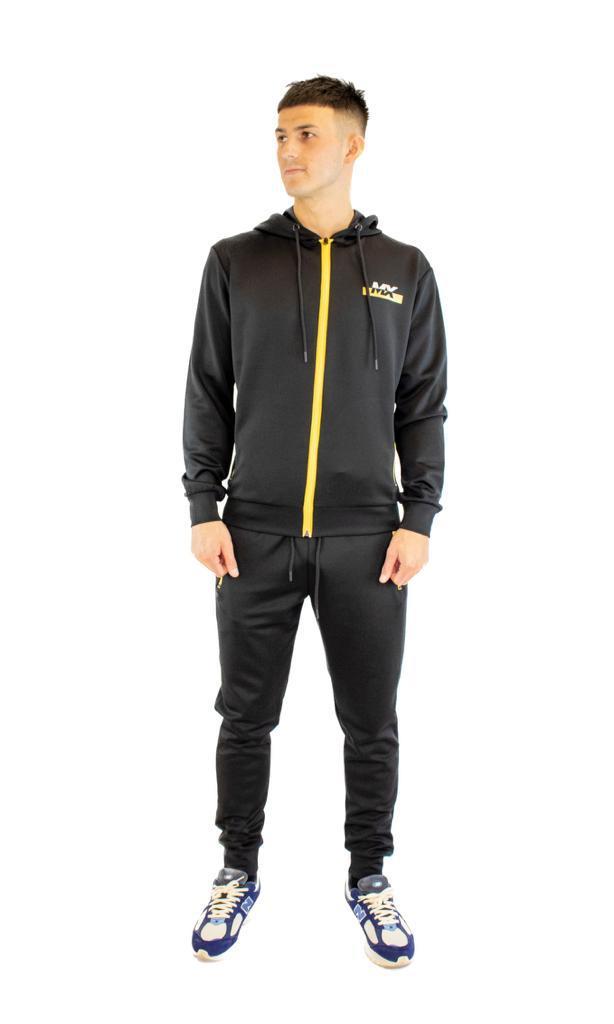 Mens Full Zip Black MX Tracksuit Daxton