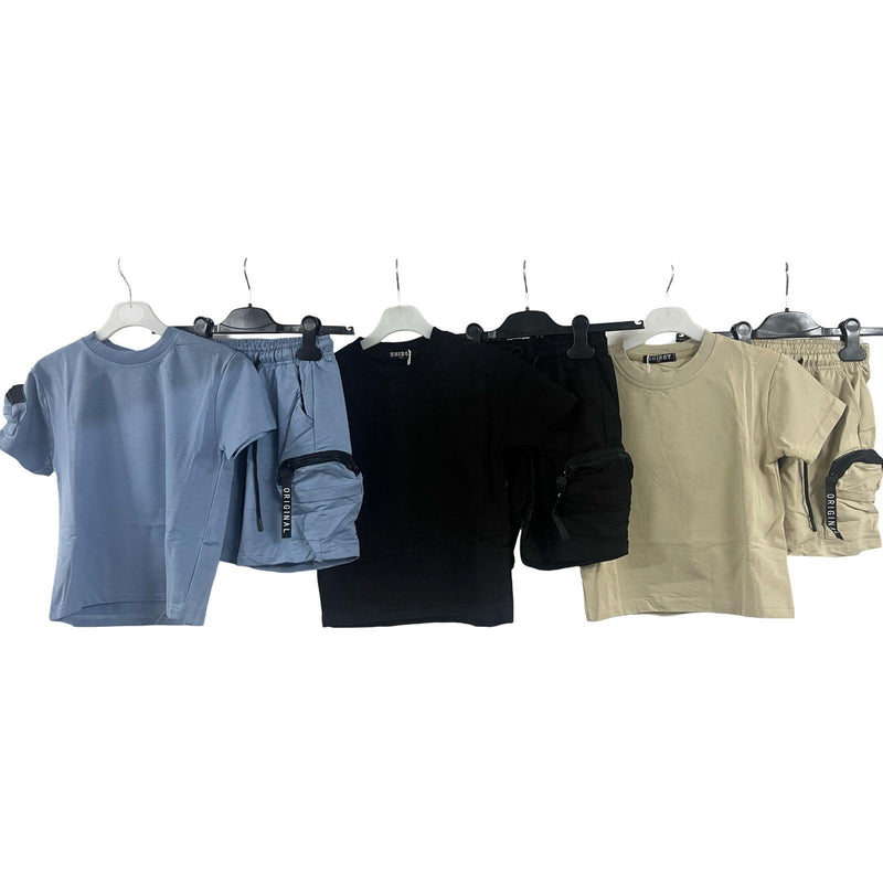 TTC VIRGIL Boys Cargo Style T-Shirt And Shorts Set