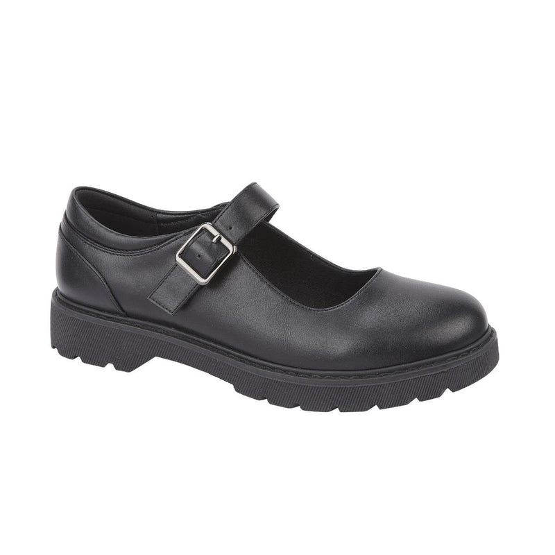 Girls School Shoes Buckle Platform Vermont