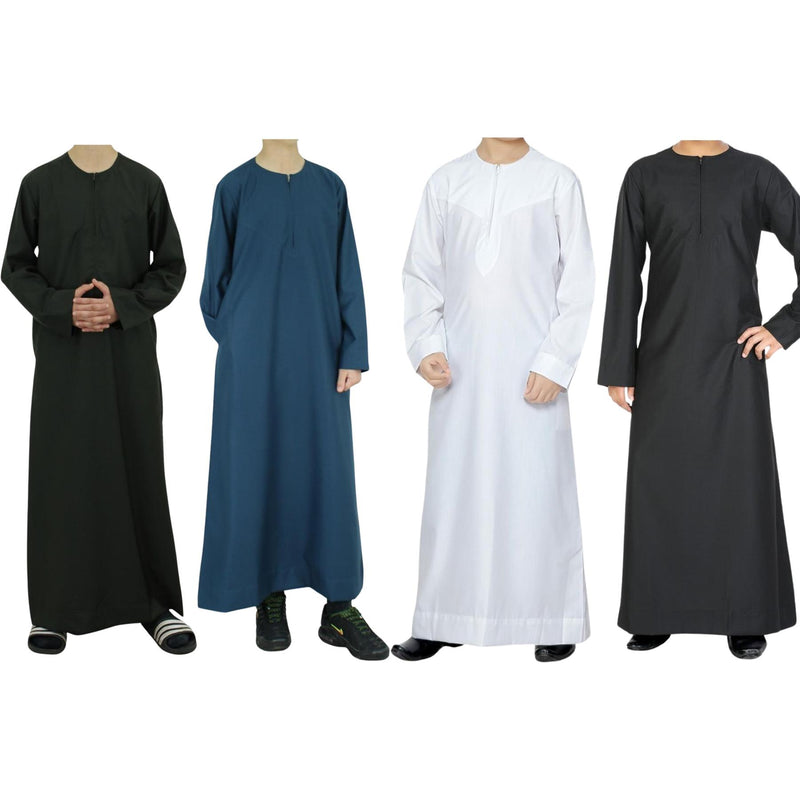 Boys Premium Omani Style Thobe Jubbah