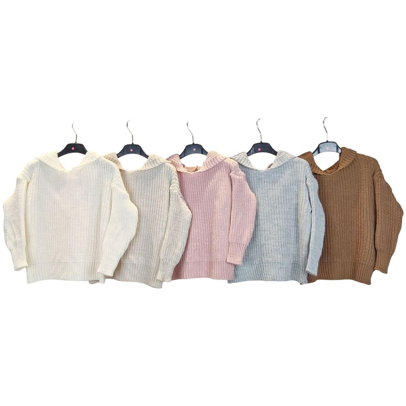 TTC CASEY Hooded Knit Jumper