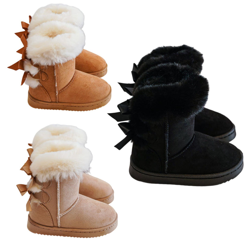 TTC ALARA Bow And Faux Fur Detail Boots