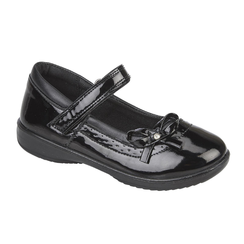 Girls Black Patent School Shoes Dolly