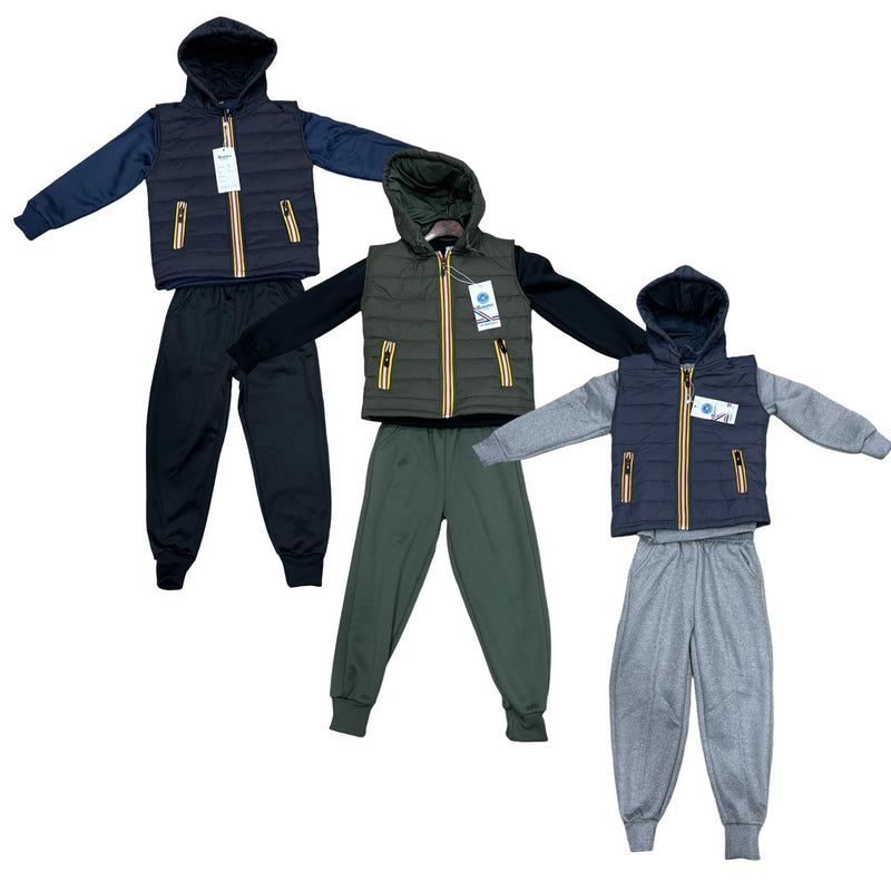 TTC TOM Tracksuit 3 Piece Gilet Jumper And Jogger Set