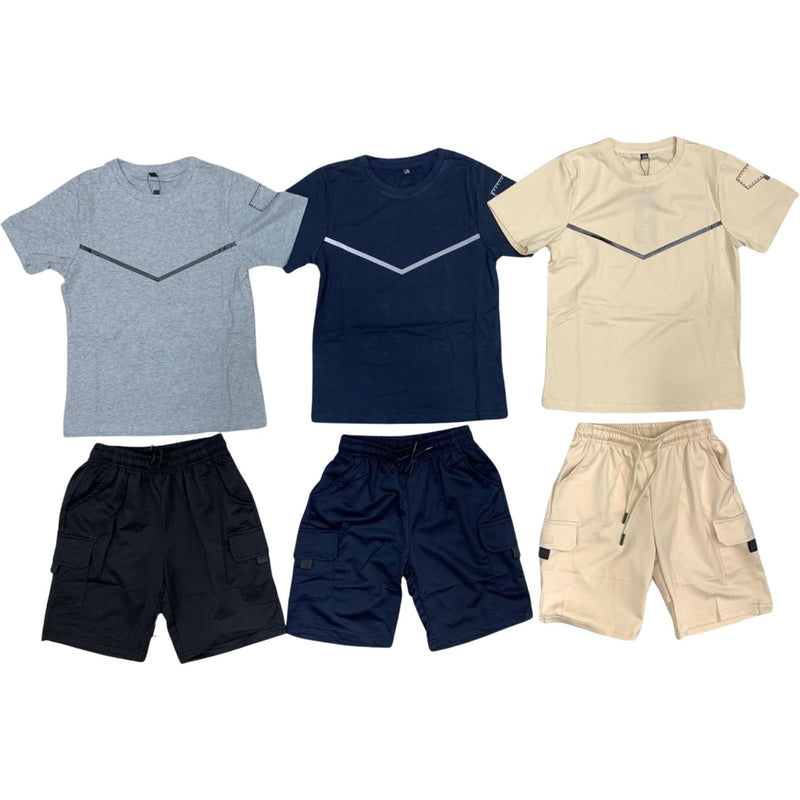 Boys Cargo Style T-Shirt And Short Set 2680