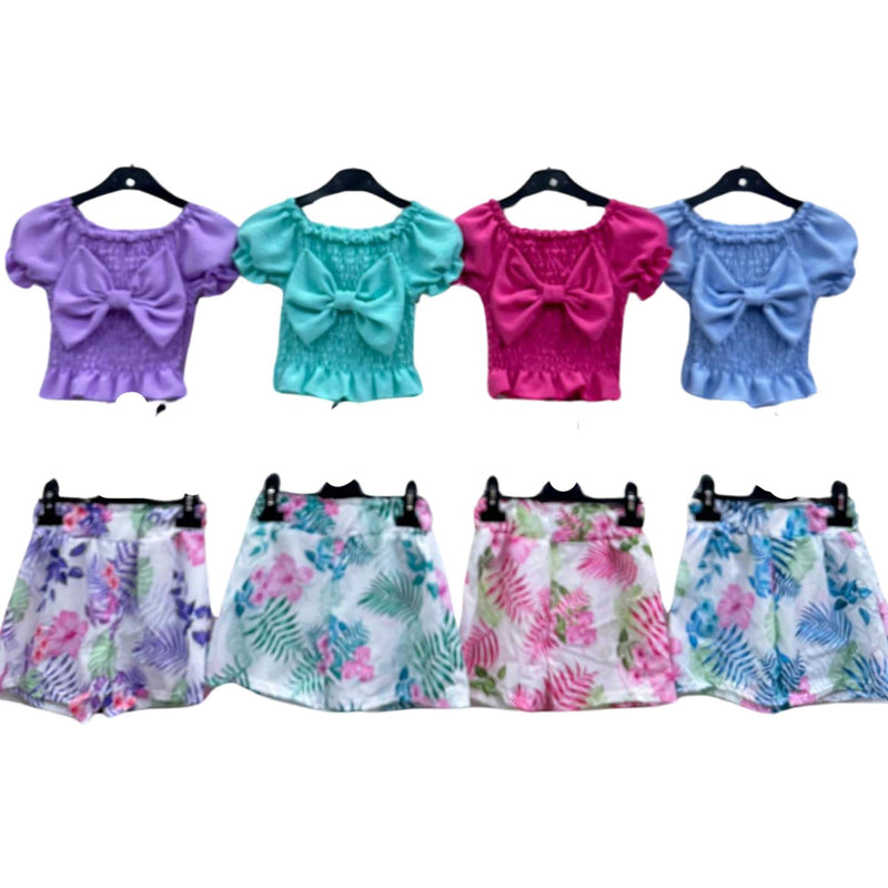 Girls Bow Short Set 5128