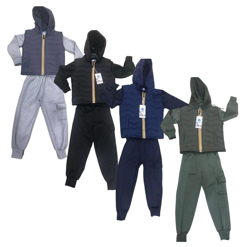 TTC GRAYSON Tracksuit 3 Piece Gilet Jumper And Jogger Set