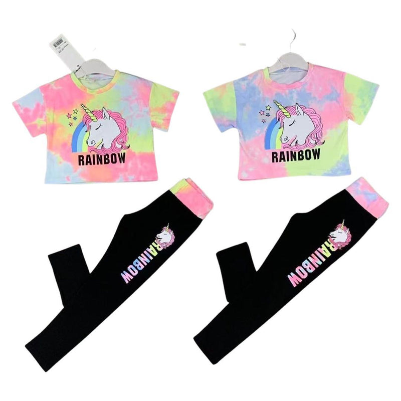 Girls Unicorn T-Shirt And Legging Set GF-294