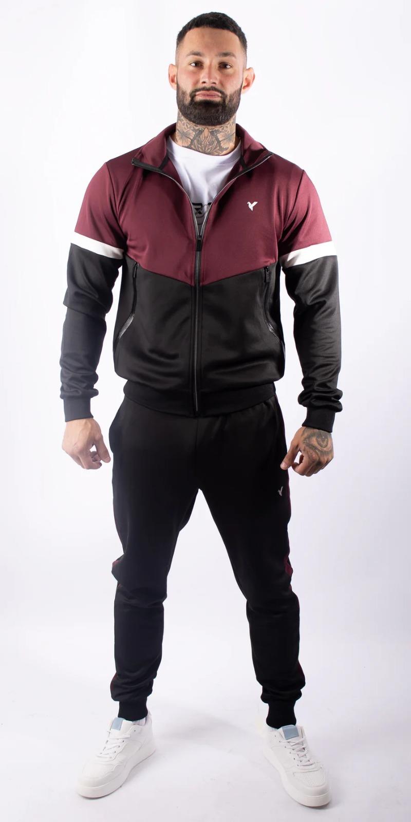 Mens Full Zip Funnel Neck Tracksuit Poly Cambridge