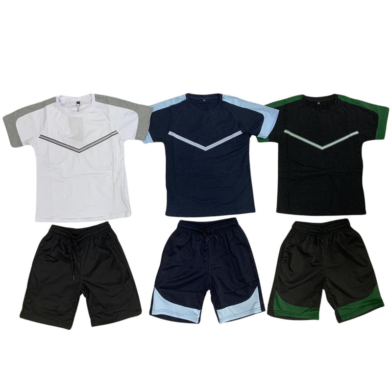 Boys T-Shirt And Short Set Reflective Detailing 2652