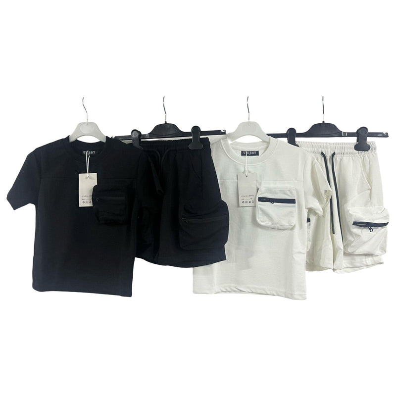 TTC KIERAN Boys Cargo Style T-Shirt And Shorts Set