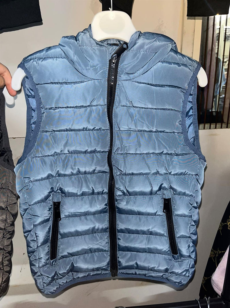 Boys Hooded Gilet With Zip Pockets