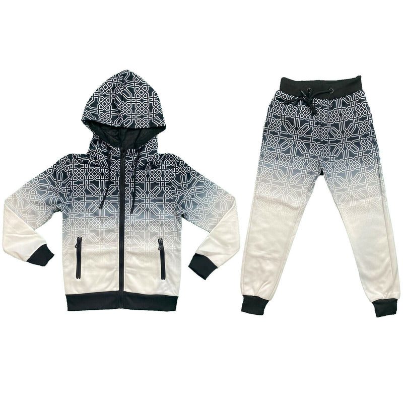 Boys Kids Tracksuit Jacket Joggers Jogging Bottoms Printed Sports Set Outfit.