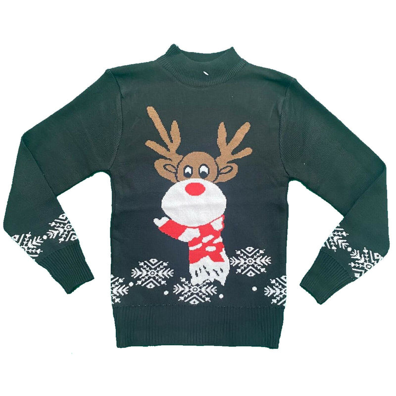 Boys Girls Kids Christmas Jumper Reindeer Sweater Xmas Sweatshirt Top Rudolph.