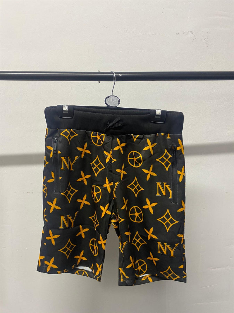 Mens NY Design Print Shorts