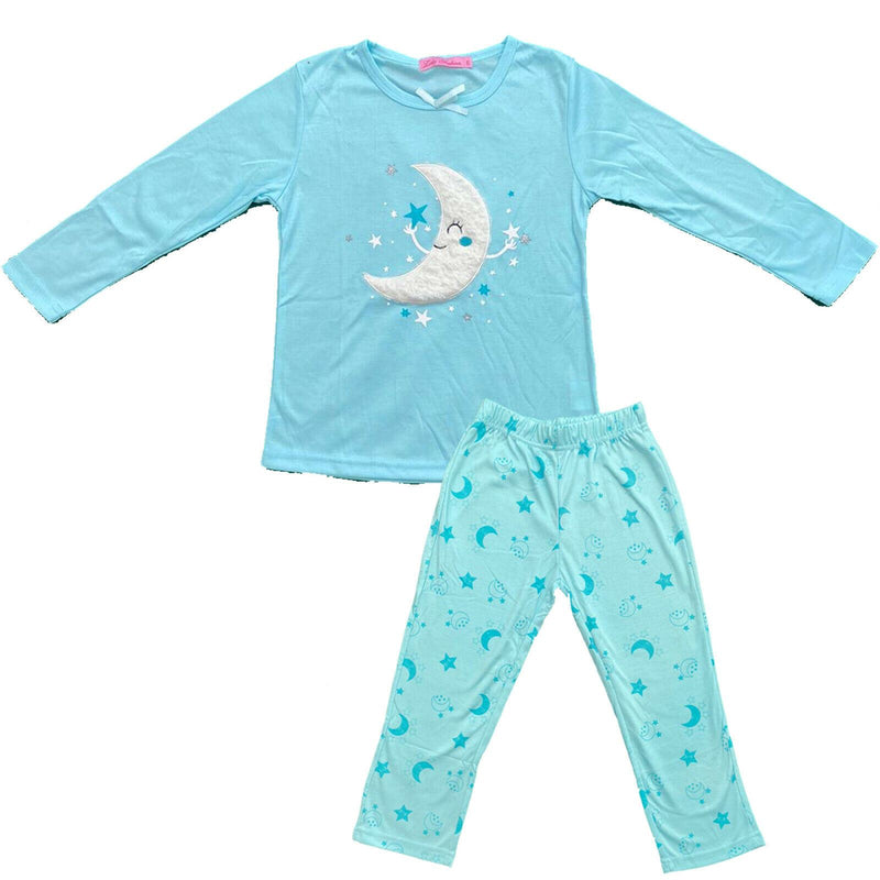 Baby Girls Kids Pyjamas Long Sleeve Top Bottom Set Nightwear PJs Printed.