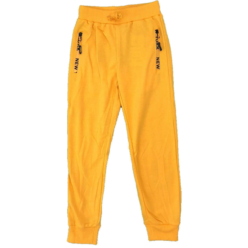 Boys Kids Plain Zip Pocket School Jogging Sports PE Tracksuit Bottoms Joggers.