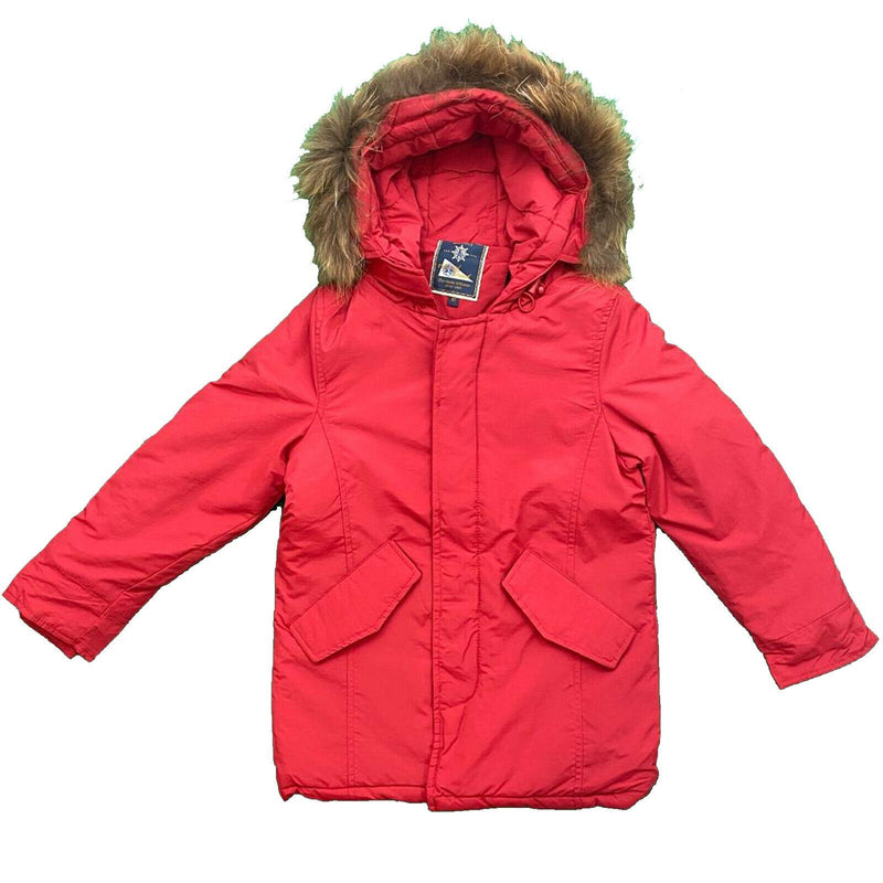 Boys Kids Coat Jacket Winter Hooded Parka Warm Padded Puffer Fur Hood.