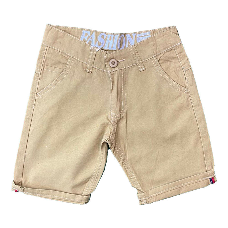 Boys Kids Shorts Chino Plain Knee Length Cotton Pocket Summer Fashion Casual