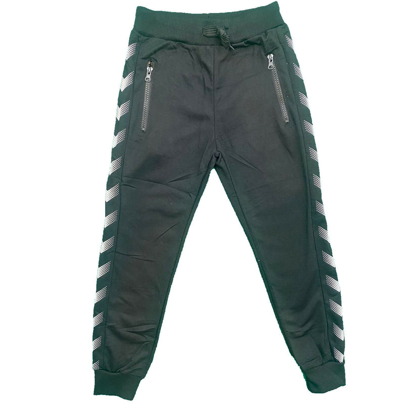 Boys Kids Plain Zip Pocket Jogging Sports Tracksuit Bottoms Joggers Fashion.