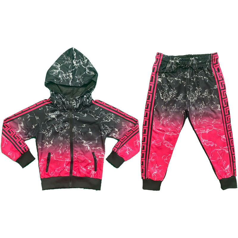 Boys Girls Kids Tracksuit Jacket Joggers Jogging Bottoms Outfit Set Fashion.