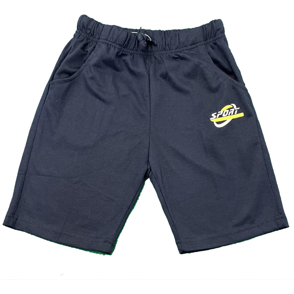 Kids Plain Shorts Cotton PE School Summer Gym Sports Navy Red Black