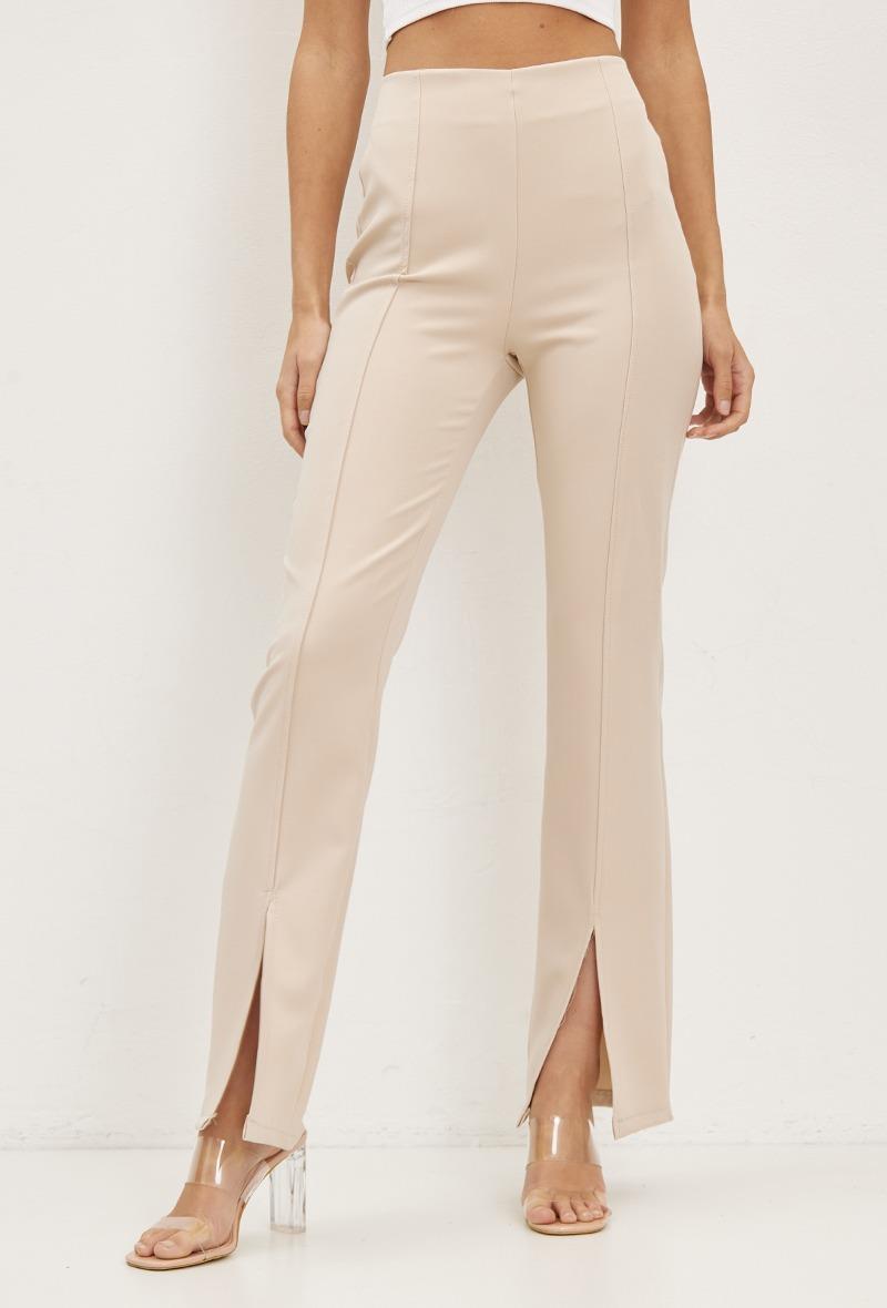 Ladies Full Length Split Hem Trousers