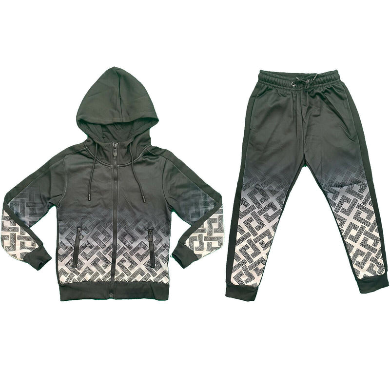 Boys Kids Tracksuit Jacket Joggers Jogging Bottoms Printed Sports Set Outfit Gym.