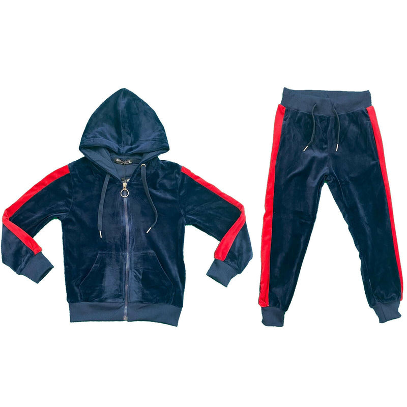 Girls Kids Crushed Velvet Velour Tracksuit Jacket Joggers Bottoms Outfit Lounge.