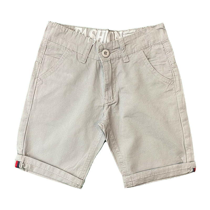 Boys Kids Shorts Chino Plain Knee Length Cotton Pocket Summer Fashion Casual