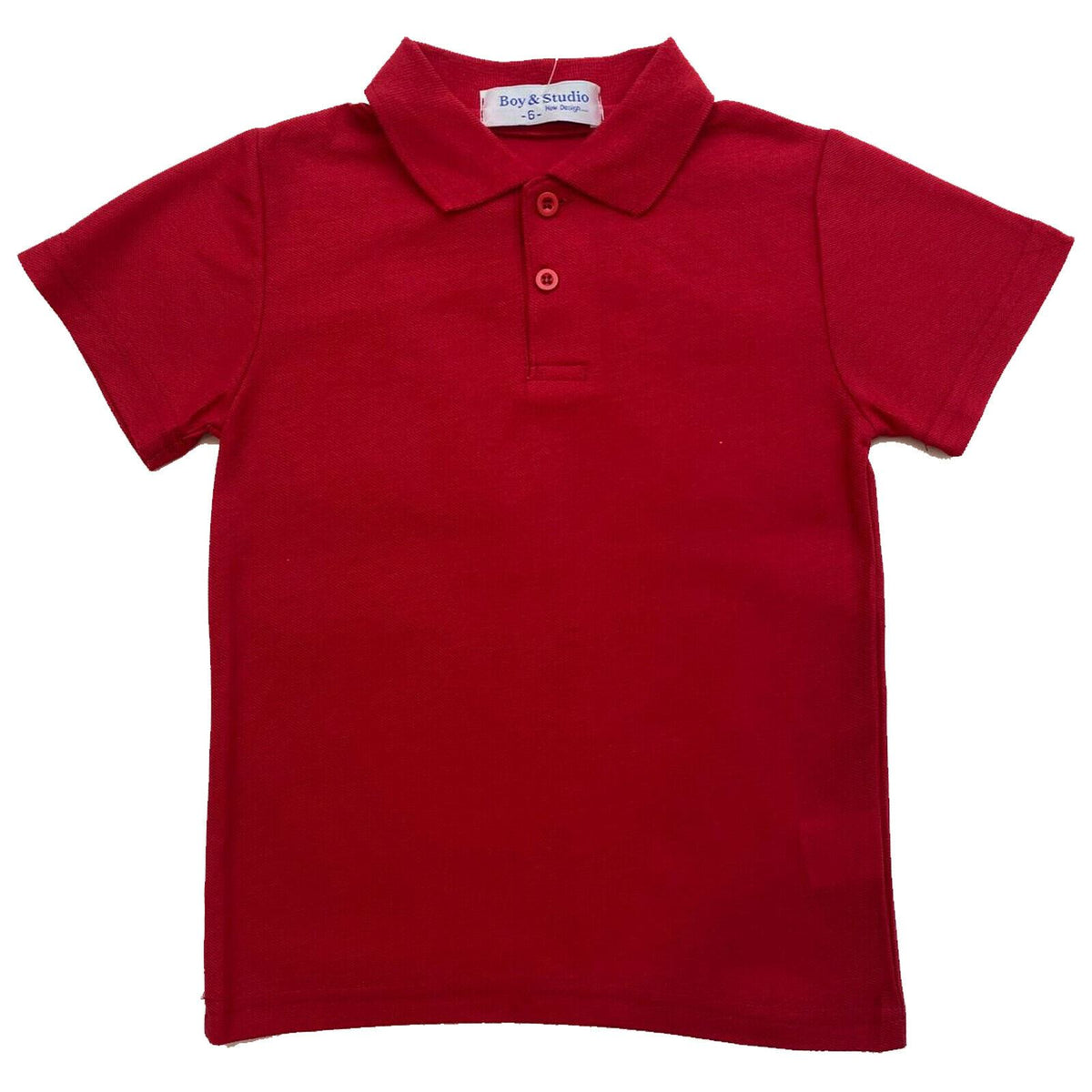 Boys Girls Kids Plain Polo Shirt T Shirt Cotton School Uniform PE Shor