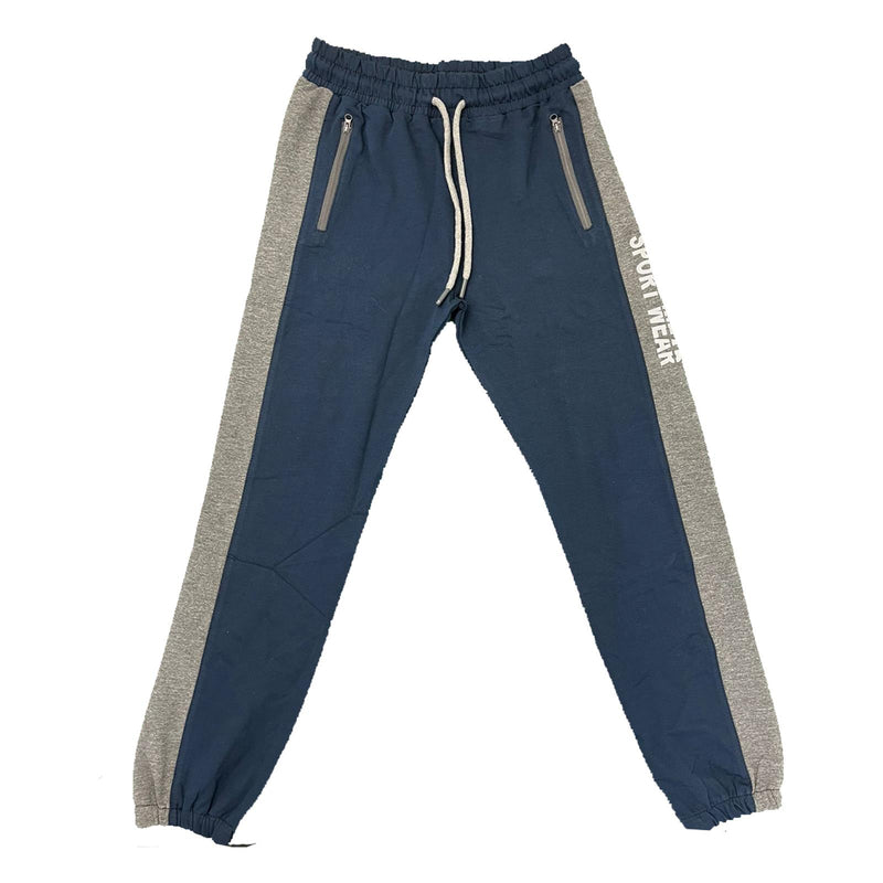 Boys Joggers Zip Pocket Fashion Panel Stretch Cotton Jogging Bottoms Tracksuit Kids