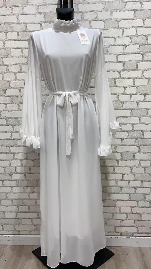 Ladies Ruffle Sleeve Flowy Maxi Dress