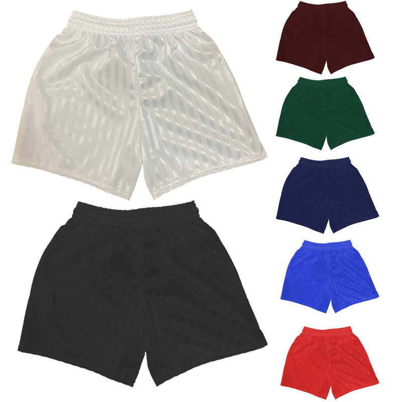 PE Shorts Boys Girls Kids Childrens School Sports Shadow Stripe Football