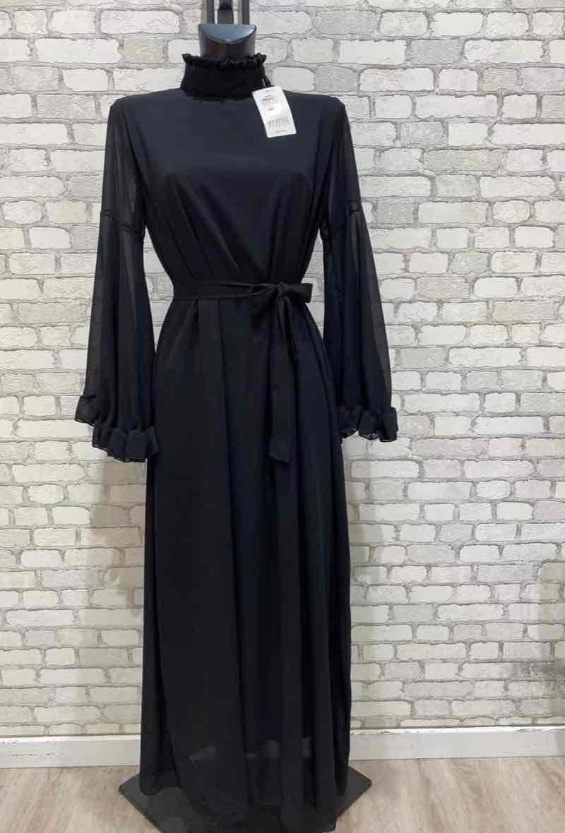 Ladies Ruffle Sleeve Flowy Maxi Dress