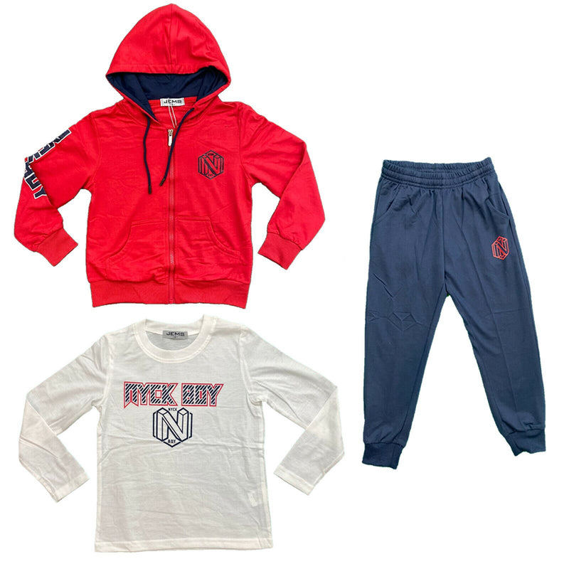 Boys Kids Tracksuit Jacket Joggers T Shirt Jogging Bottoms Sport PE Gym Set.