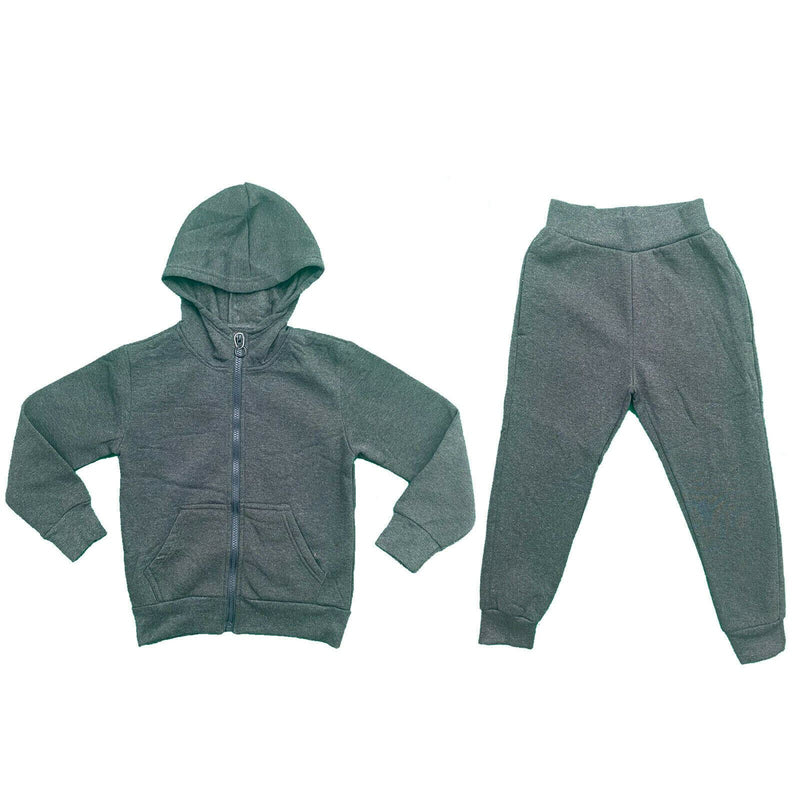 Boys Girls Kids Plain Tracksuit Hoodie Joggers Fleece Jogging Bottoms School PE.