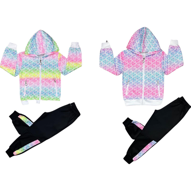 Girls Multicoloured Tracksuit (QH-72)