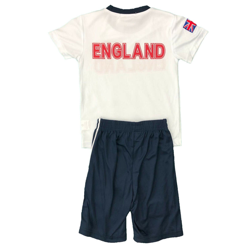 Boys Kids England T Shirt Short Set Kit Football Summer