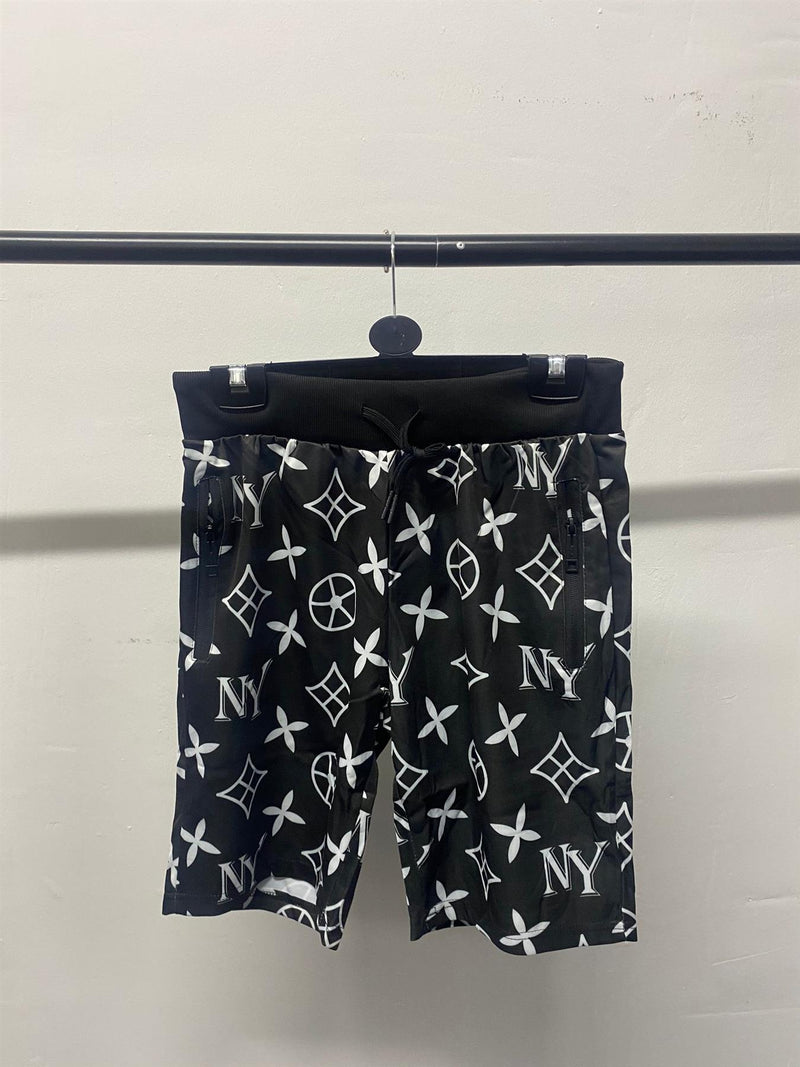 Mens NY Design Print Shorts