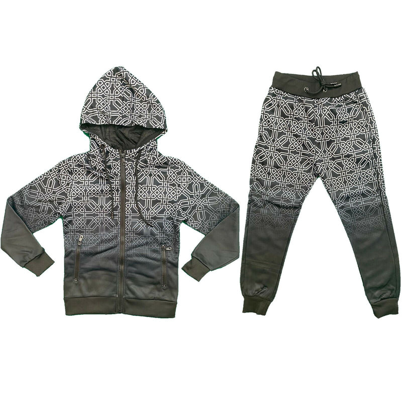 Boys Kids Tracksuit Jacket Joggers Jogging Bottoms Printed Sports Set Outfit.