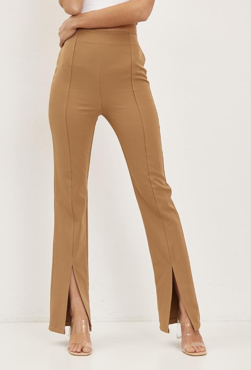 Ladies Full Length Split Hem Trousers