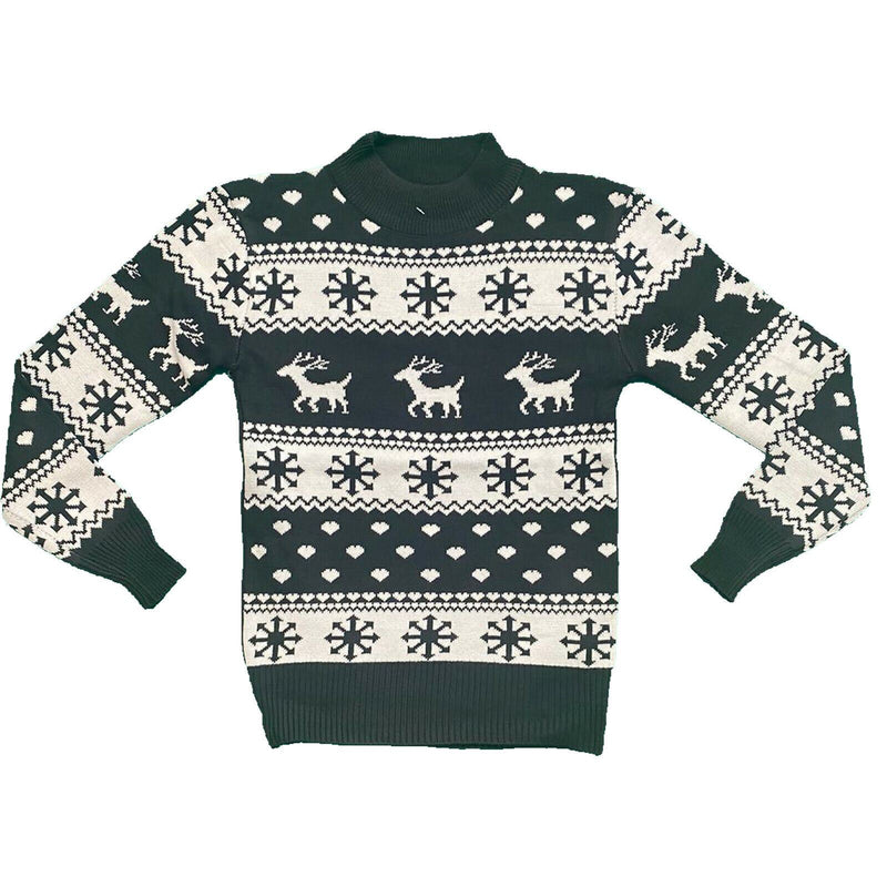 Boys Girls Kids Christmas Jumper Reindeer Sweater Xmas Sweatshirt Top.