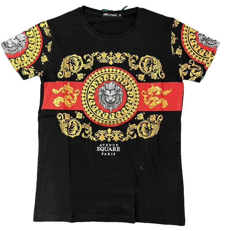 Men's T-Shirt Baroque Lion Print Fashion Summer Top Outfit