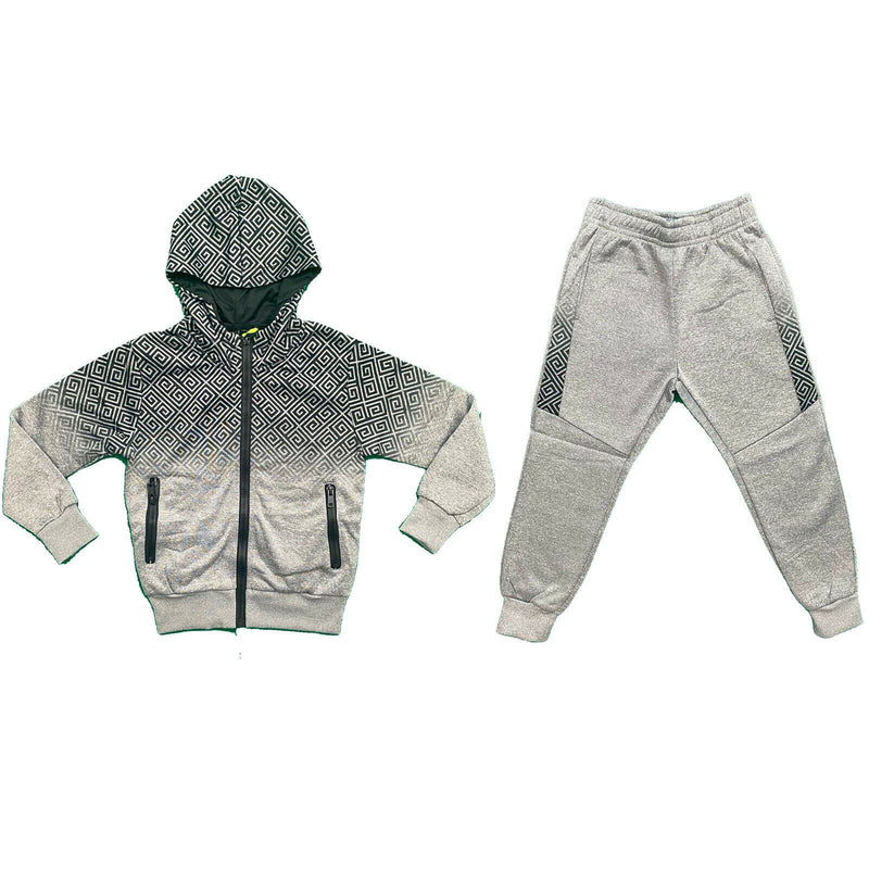 Boys Kids Tracksuit Jacket Joggers Fleece Jogging Bottoms Printed Set Winter.