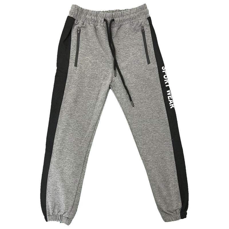 Boys Joggers Zip Pocket Fashion Panel Stretch Cotton Jogging Bottoms Tracksuit Kids